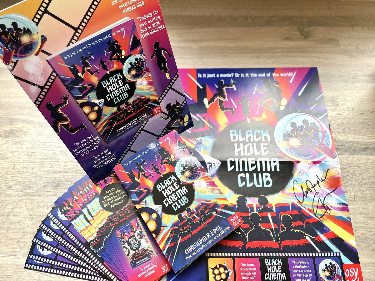 #GiveawayAlert We’ve got a GREAT bundle of goodies to give away to celebrate the publication of Black Hole Cinema Club by @edgechristopher. There’s a signed book & poster, bookmarks & standee. Just follow us, RQ and tell us your favourite movie! 🍿🎬🎞️ UK Only, closes 3.4.24