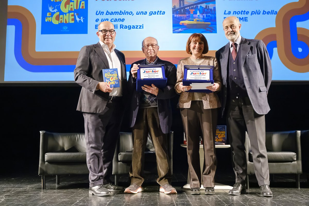 La 3^ edizione del #CampielloJunior si conclude qui!

🙏 Uno speciale ringraziamento a tutti voi per averci seguito, agli autori e case editrici che hanno partecipato e ai 240 ragazzi della Giuria!

📅 Appuntamento al 21 settembre per la premiazione al <a href="/teatrolafenice/">Teatro La Fenice</a> di #Venezia