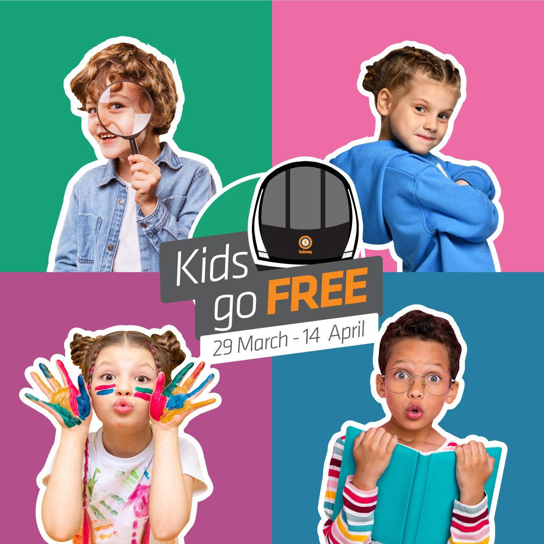 GlasgowSubway's tweet photo. Kids Go Free is back for the Easter holidays! 🙌

Make memories with the wee ones this Easter and discover the best of Glasgow with our four #SubwayExplorers trails 🔎🎨🏛️🤸   

Plan your adventures and get inspired with our audio guides > https://t.co/7eUjswpjY0

#GlasgowSubway https://t.co/s63KuJuQwX