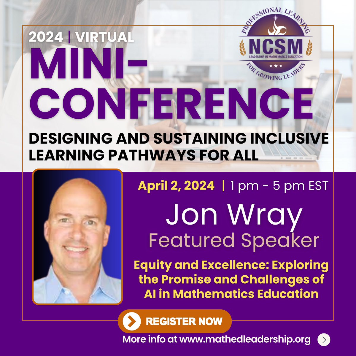 🔎 Featured Session at NCSM’s Virtual Mini-Conference: Learn from Jon Wray and examine AI’s role in fostering personalized learning experiences and addressing diverse student needs. Register TODAY ncsm.memberclicks.net/2024-virtual-m… #NCSMBOLD #April2nd
