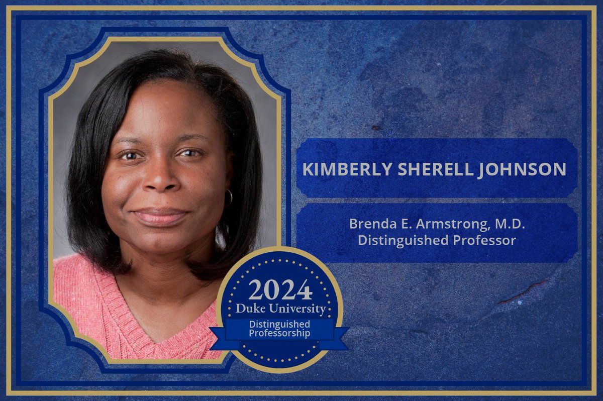 🎉 Congratulations to Kimberly Johnson, MD, on earning a Distinguished Professorship from @DukeU! Johnson is the director of the Duke CTSA KL2 Program. Learn more: today.duke.edu/2024/03/duke-a…