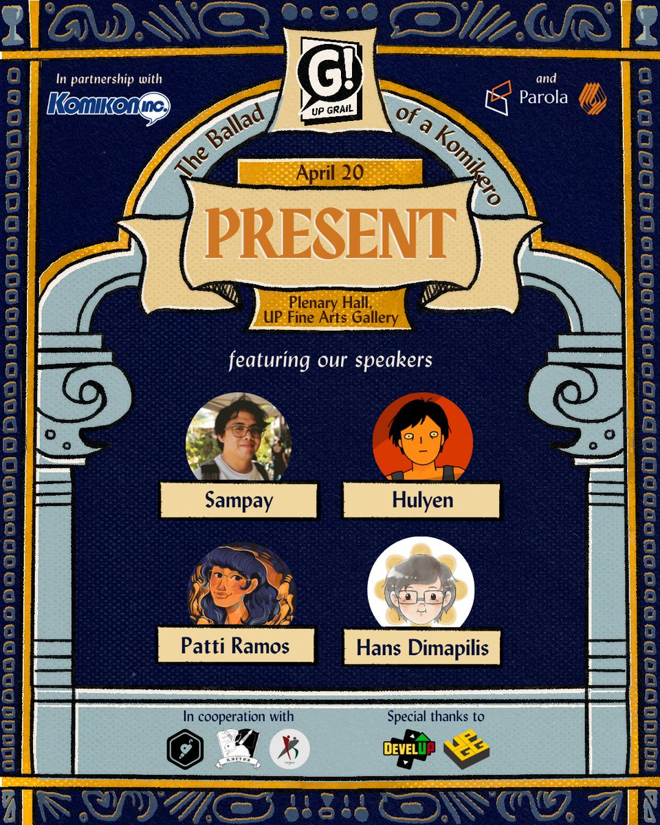 HEAR THE TALES AND BALLADS OF THE ⏳PRESENT⏳...

For the second day of 𝗧𝗵𝗲 𝗕𝗮𝗹𝗹𝗮𝗱 𝗼𝗳 𝗮 𝗞𝗼𝗺𝗶𝗸𝗲𝗿𝗼, we now move on to the modern era of 🗞komiks🗞! 

#25thRegnalYears
#TheQuestForTheHolyGrail
#TheKomiksWeMadeAlongTheWay
--
✍️ kikiamandlumpia
🎨 Starlando