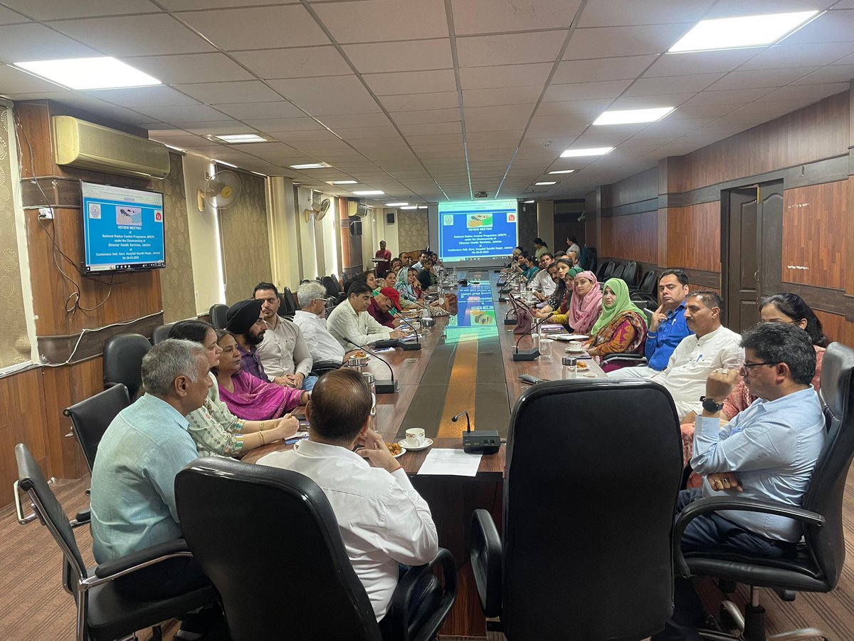 dhs_jammu's tweet photo. Review meeting of NRCP org on 26.3.24 at  GH GandhinagarJmmu, by Office of the SSU Jmmu Div.for Dist Nodal Officers of NRCP &amp;MO’s of Jmmu Div.chaired by DHS Dr Rakesh Magotra.
@OfficeOfLGJandK @SyedAbidShah @DrRakesh183 https://t.co/gkFIFyafh1