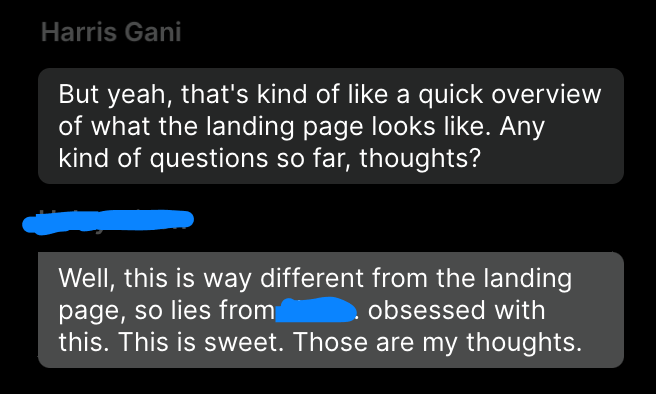 HarrisRules13's tweet photo. THIS is the type of customer excitement that keeps us going! Also, love using Fathom to record my meetings to get nice quotes on our product like this with the transcription https://t.co/T03XKLS9NG