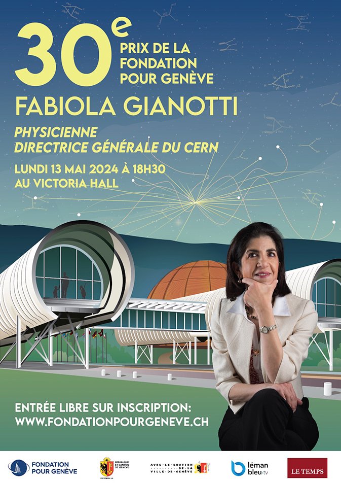 🏆​Prix 2024: Ouverture des inscriptions Le Prix sera remis à Fabiola Gianotti, Directrice générale du @CERN. Une occasion de participer à cet hommage et de ressortir du Victoria Hall avec des «particules plein les yeux»! ​ℹ️Entrée libre sur inscription: billetterie-culture.geneve.ch/selection/even…