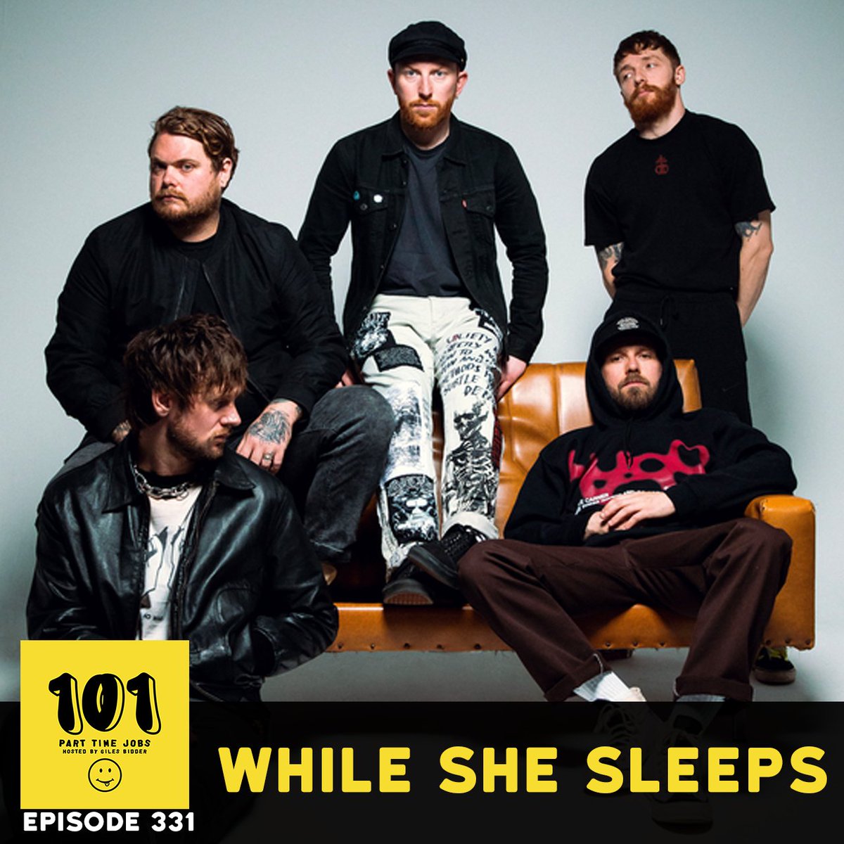 Before they release their sixth album SELF HELL, listen to Lawrence, Mat and Sean from @whileshesleeps about being the gnarliest DIY metal band. Listen to the full episode at linktr.ee/101parttimejobs