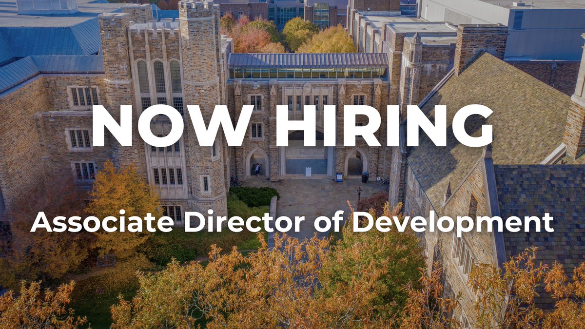 Job Posting: Associate Director of Development for Duke University Libraries and @DukePress. We're looking for a frontline fundraiser to join our team! library.duke.edu/about/jobs/ass…