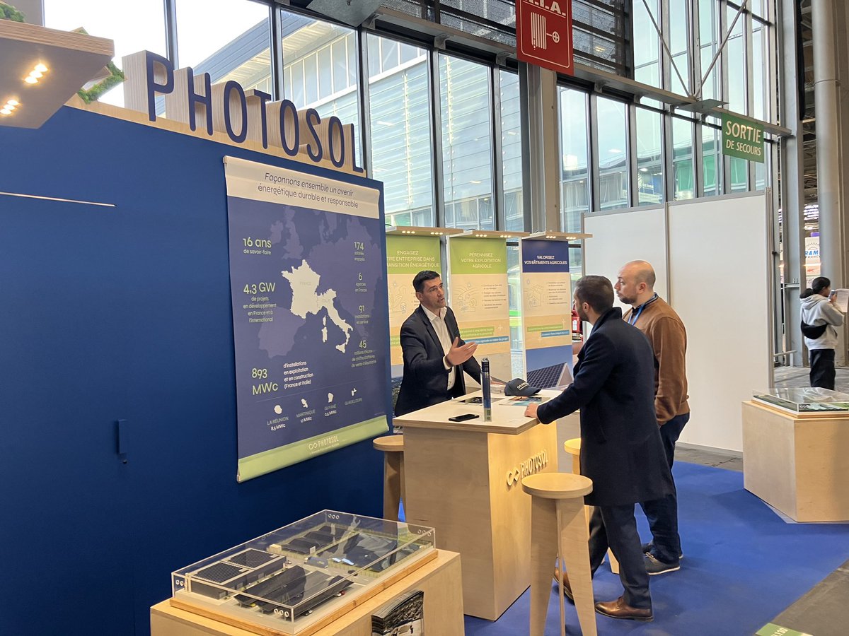 🏭#Endirect du <a href="/Salon_GI/">GLOBAL INDUSTRIE</a> à Paris Nord Villepinte ! 
#Photosol vous attend sur son stand pour parler décarbonation de l'industrie et de ses offres d’énergie de proximité à destination des industriels, du monde agricole et des collectivités. 🔆 #autoconsommation #PPA #stockage