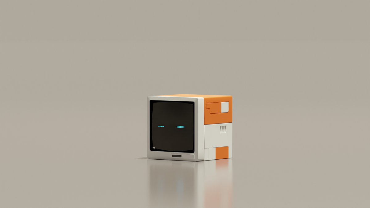 BootStrapRobot's tweet image. BoxBot Junior. Hello World. #3dart #b3d #3dmodel #characterdesign #Robot #gamedev #art