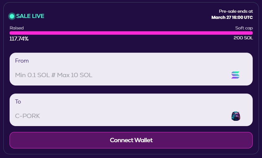 CyberporkSol's tweet photo. $CPORK PRESALE IS LIVE !

LAST 23 HOURS

https://t.co/pKA8HQHOxc

1) Connect your Phantom Wallet
2) Enter the amount of SOL you want to buy
3) Click "Buy now!"
4) Confirm the incoming message.

https://t.co/gQRyQTnQU0

#sol #SolanaCommunity #solana #presale #sido #Bitcoin