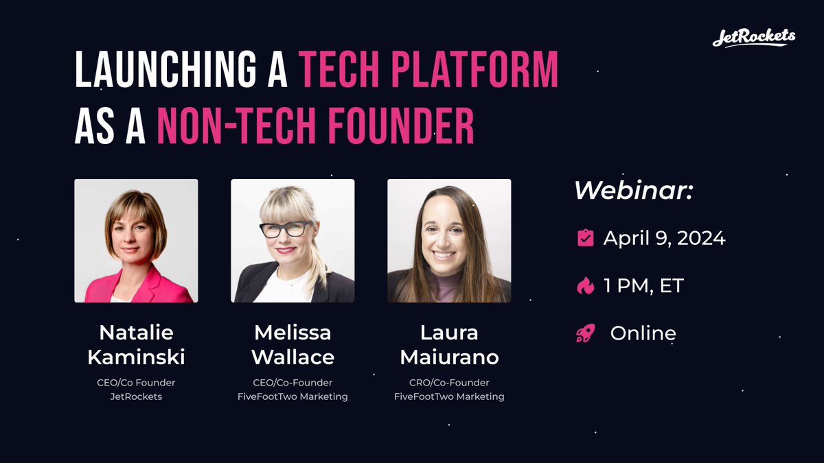 🚀 Calling all aspiring #entrepreneurs! Join our webinar on April 9th, 1:00pm EST, tailored for #NonTechFounders. Learn essential product development &amp; #marketing strategies from industry experts. Secure your seat now: us02web.zoom.us/webinar/regist…