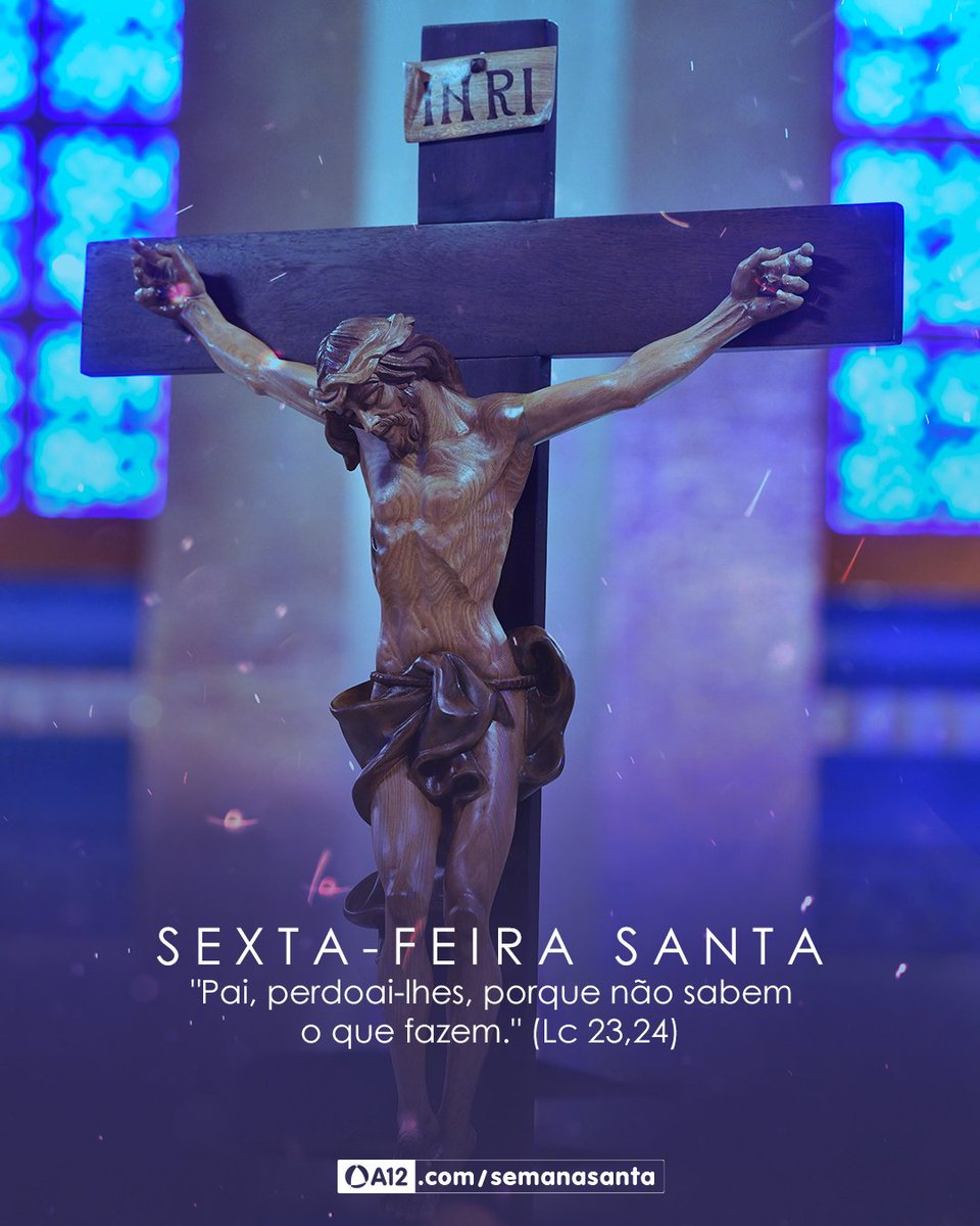 Sexta-Feira Santa: Paixão e Morte de Jesus Cristo na cruz. ✝️ Na Sexta-feira Santa da Paixão vivenciamos o silêncio, a meditação, o agradecimento, a reflexão e a contemplação de Jesus morto na cruz. Ele morreu por nós, para nos salvar de nossos inúmeros pecados... 🙏🏻