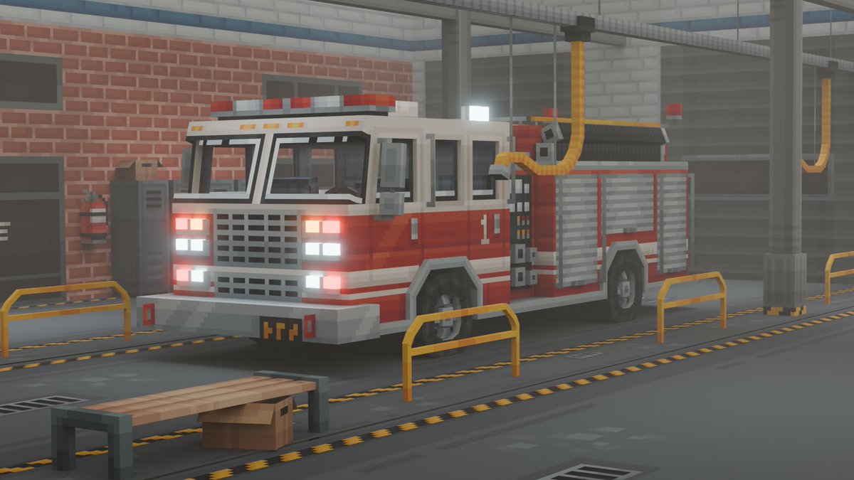 Fire Truck

Made in <a href="/blockbench/">Blockbench</a>

#lowpoly #minecraft #minecraftmodel #3Dmodel #pixelart #blockbenchLand