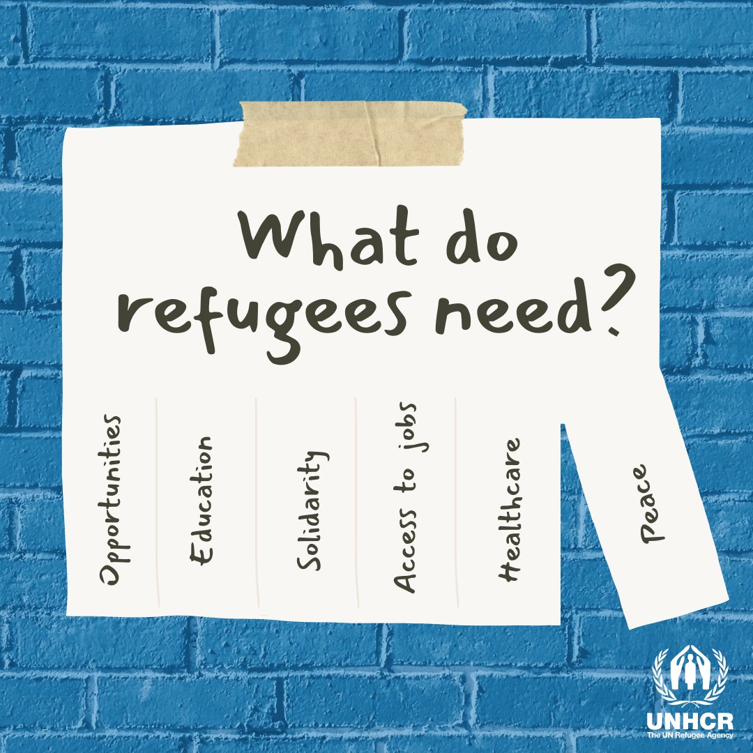 What do refugees need?