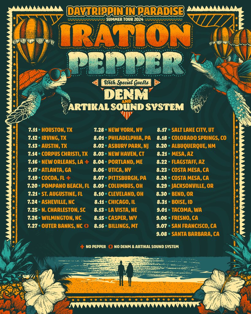 Pepper Ohana, we’ve got big news for you! We’re hitting the road with our brothers @Iration this summer 🌴 Tickets go on sale this Thursday at 10am local time! 🤘 Can’t wait to see you there!