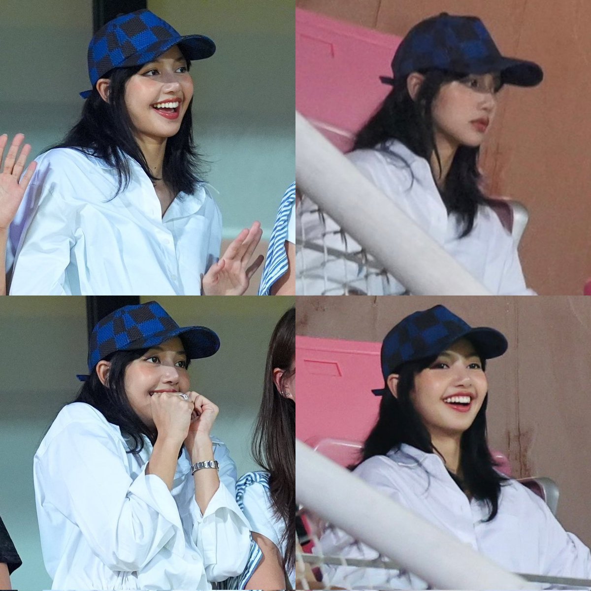 Lisa looks absolutely gorgeous in new candid shots from the Thailand vs Korea match at #WorldCupQualified today.