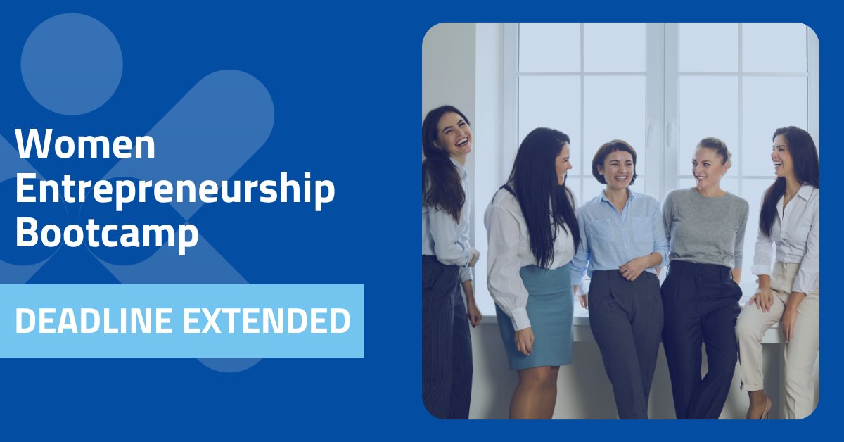 🚨 [Deadline extended to 27 March] One day left to apply for the #WomenEntrepreneurship Bootcamp! 👩‍💼 💙 Connect with mentors across Europe 💙 Foster diversity 💙 Accelerate growth Register: eithealth.eu/programmes/wom…