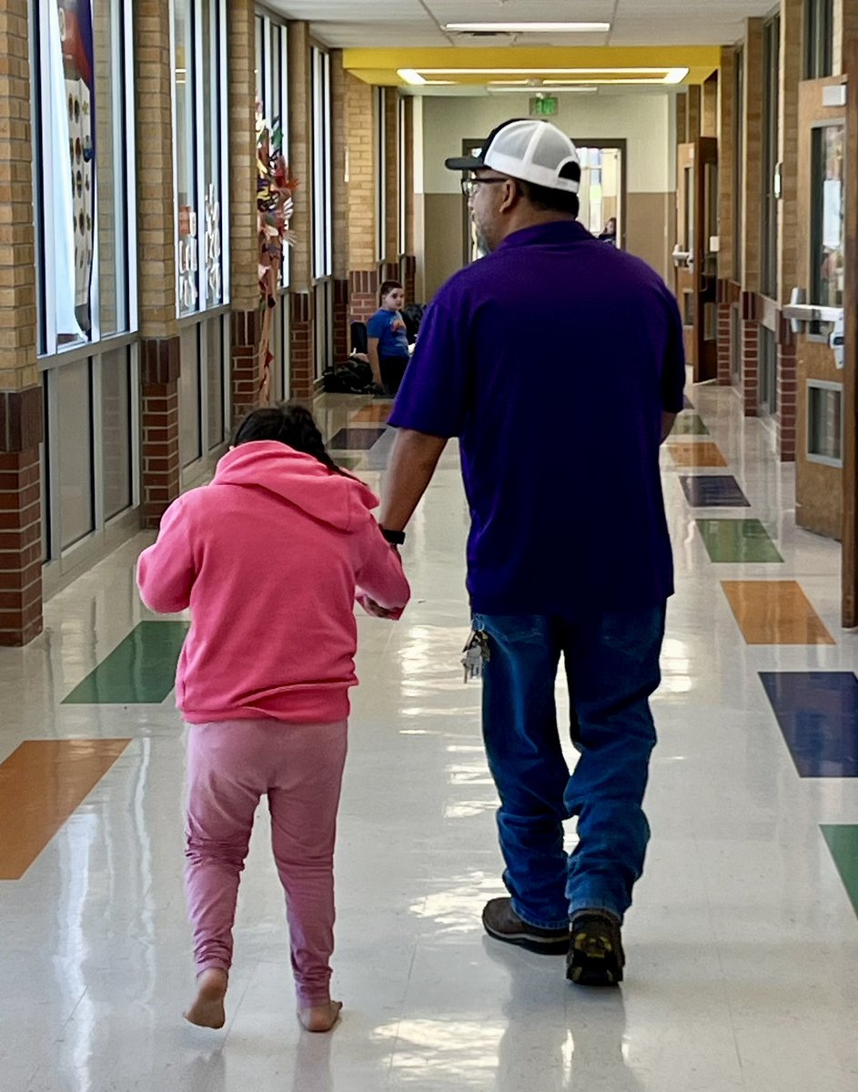 When I see our head custodian @DeZavalaSMCISD walking an ACL student, I am reminded of the wonderful work that goes unseen on campuses across the state. I guess you could say we are indoctrinating to show love and kindness. Too bad some politicians denigrate the Lord’s work.
