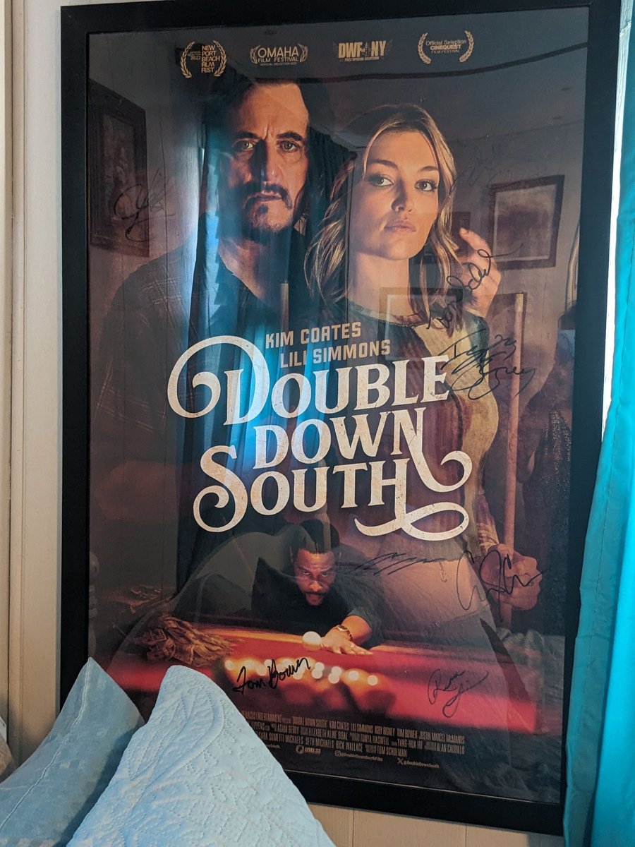 My poster is on the wall! Thank you to KINO Studios, Brit, and everybody at Double Down South. @KimFCoates @doubledownsouth @kinomakesmovies