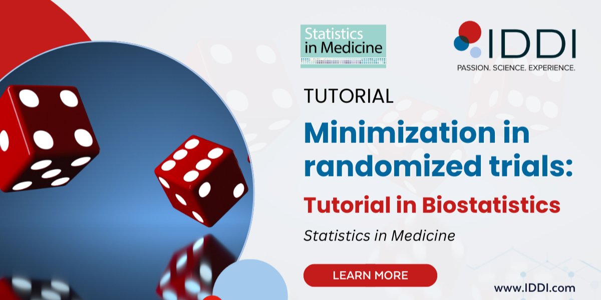 IDDI_Official's tweet image. 📢 Discover this tutorial on #minimization written by @IDDI.
💡 Learn on the procedures, main advantages, and disadvantages of minimization in randomized clinical trials.   
eu1.hubs.ly/H08hgSc0 

#randomizedtrials #randomization #biostatistics #clinicalresearch
