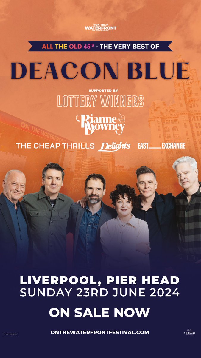 sail me across the mersey in that ship called dignity 🌞⛵️ I am made up to be supporting Deacon Blue this summer at Pier Head !! (If u see a scottish lassie, half cut with prosecco in hand, belting out Dignity then it’s absolutely me)