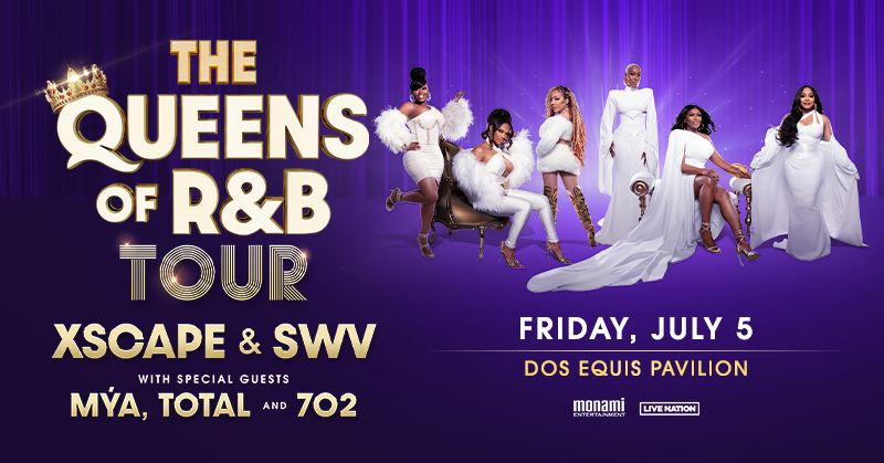JUST ANNOUNCED ❗ The Queens of R&B: @Thegroupxscape & @THEREALSWV with guests @MYAPLANET9, Total and 702 are taking over the stage at Dos Equis Pavilion on July 5! ➡️ Presale: 3/28 from 10AM - 10PM (code: KEY) ➡️ On Sale: 3/29 at 10AM 🎫 More Info: livemu.sc/4avJors