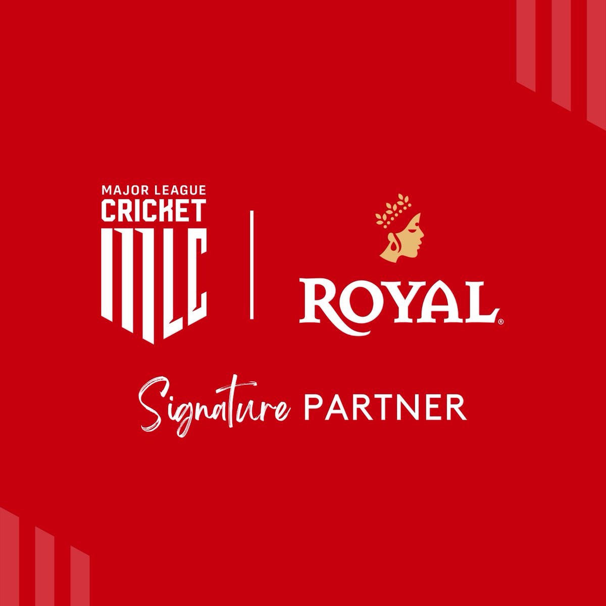 We are delighted to welcome back Royal as a 𝓼𝓲𝓰𝓷𝓪𝓽𝓾𝓻𝓮 partner for season 2️⃣ of #MLC 🍚🤝🏏 We're EXACTLY 💯 DAYS away from an action packed summer! 🇺🇸 🎆 So, get ready for the best basmati rice at the 🏏 best stadiums in the US 🤤 LEARN MORE ➡️ bit.ly/3Tv1fYV