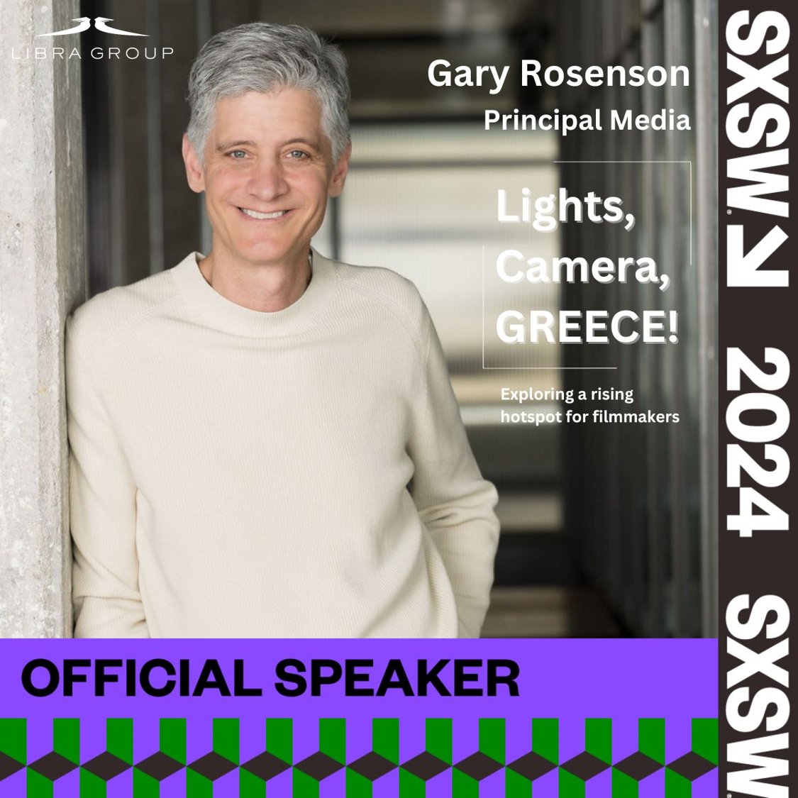 🎬✨ Gary Rosenson, CEO of @PrincipalMedia, a #media subsidiary, took the stage at #SXSW as a speaker for the session, “Lights, Camera, Greece! Exploring a rising hotspot for filmmakers.” Learn more: bit.ly/3VvVYmj