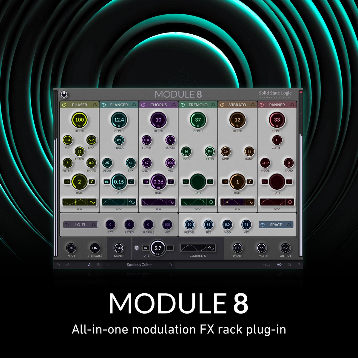 Introducing Module8 - all-in-one modulation FX rack plug-in. Module8 features six modulation-based effects driven by LFOs, along with two additional effects on FX returns, resulting in a total of eight processors. Find out more - bit.ly/3TT9sYm