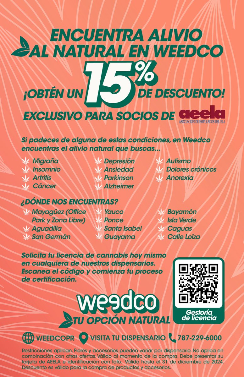 Socio de AEELA: Descuento en Weedco