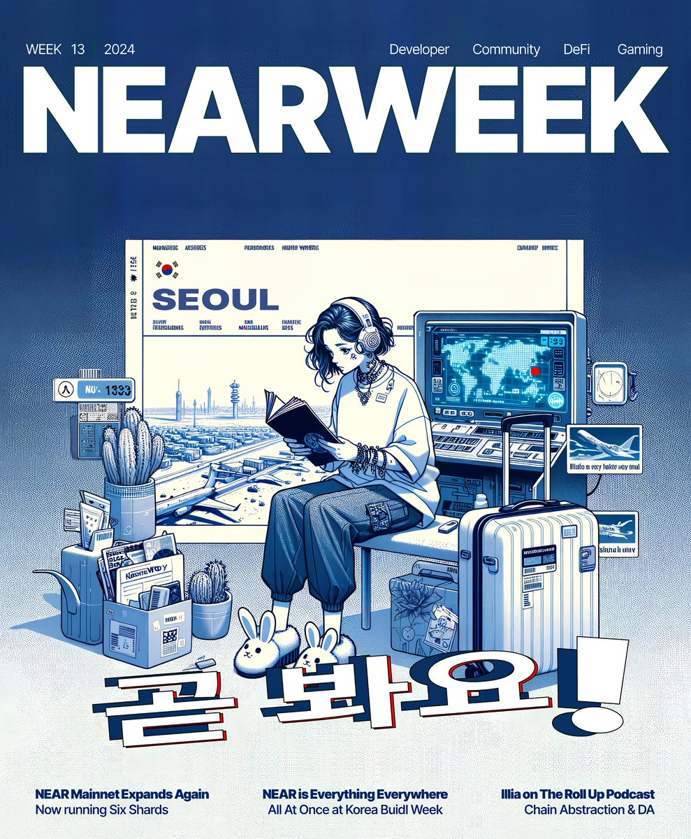📨 𝗡𝗘𝗔𝗥𝗪𝗘𝗘𝗞 𝗜𝗦𝗦𝗨𝗘 𝟭𝟱𝟯

#NEAR is everything everywhere, all at once at Korea BUIDL Week! 🇰🇷🐉

𝗛𝗜𝗚𝗛𝗟𝗜𝗚𝗛𝗧𝗦
▹ <a href="/NEARProtocol/">NEAR Protocol</a>: 6 Shards
▹ <a href="/ilblackdragon/">Illia (root.near) (🇺🇦, ⋈)</a>: w. <a href="/therollupco/">The Rollup</a> 
▹ @nearhorizon: Founders Hub Live
▹ <a href="/crownyio/">Crowny 👑</a>: Joins the ecosystem

Read more 🔽