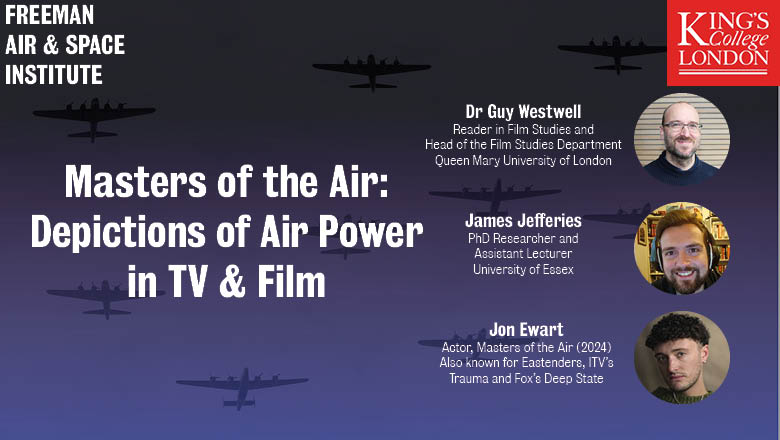 🚨TOMORROW🚨 Join us for an insightful panel discussion where @EwartJon, Dr Guy Westwell of @FilmStudiesQMUL and @jamesjhistory will delve into the recently released Apple TV drama series 'Masters of the Air.' 🕕18.30 - 20.30 📍KCL and online Sign up👇 ow.ly/tXtO50QYB8r
