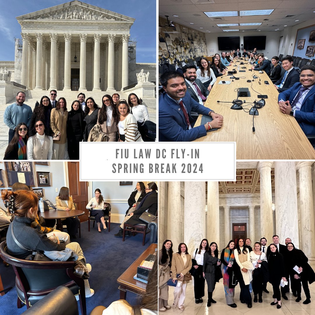 Representing @FIULaw, our students embarked on an enriching journey to Washington, D.C. during Spring Break 2024! 🏛️ Read more: bit.ly/3PBLoqn