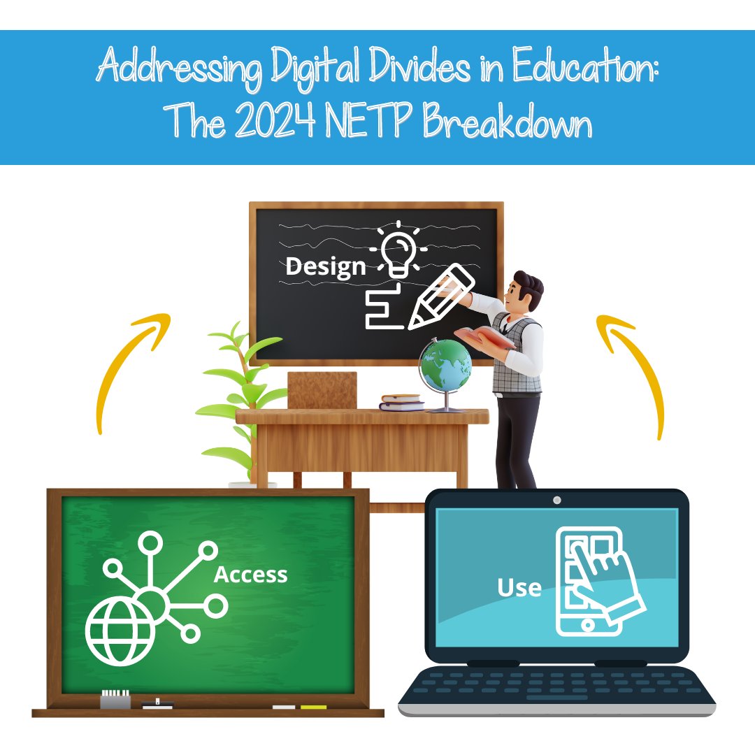 ForwardEdgeOH's tweet photo. Discover key insights from the 2024 National Education Technology Plan (NETP) in our latest blog post! Learn about addressing digital divides in education and its impact on schools. 📚 Check it out! https://t.co/5dpkXoGYQ4 #EdTech #EdLeaders #EduCoach #NETP https://t.co/9FgoBbqztJ