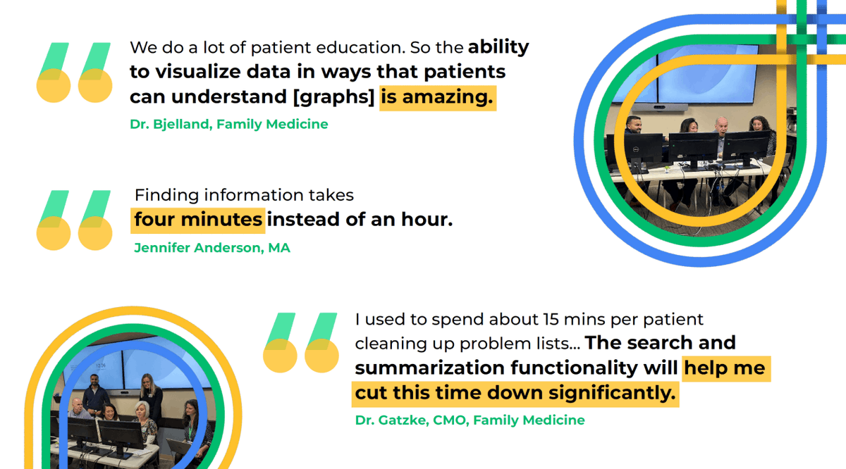 hcittoday's tweet photo. Featured Collaboration at HIMSS24 Between MEDITECH, Google, and Mile Bluff Medical Center https://t.co/SmMXtyCMl6 https://t.co/8QC5krzjkP