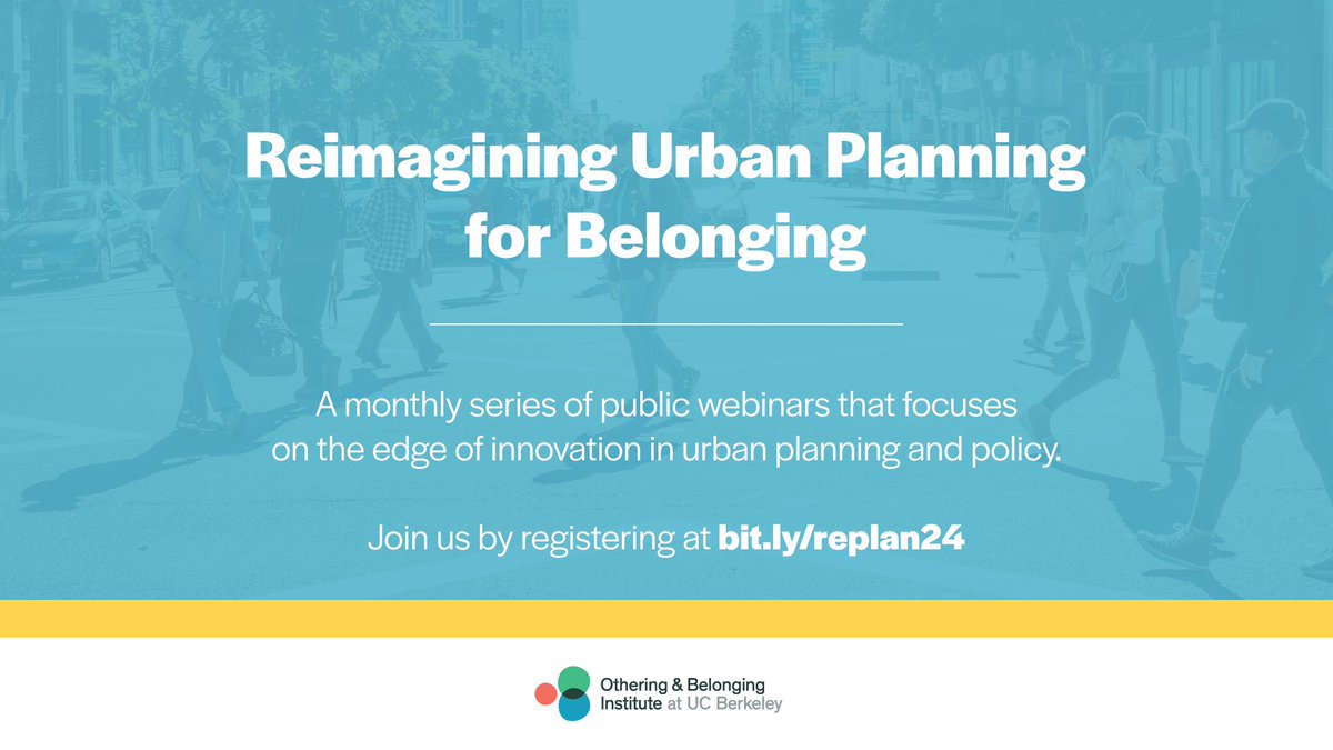 Community Opportunity: Reimagining Urban Planning Webinar Series is a monthly series of public webinars hosted by @oandbinstitute that focuses on the edge of innovation in urban planning and policy.