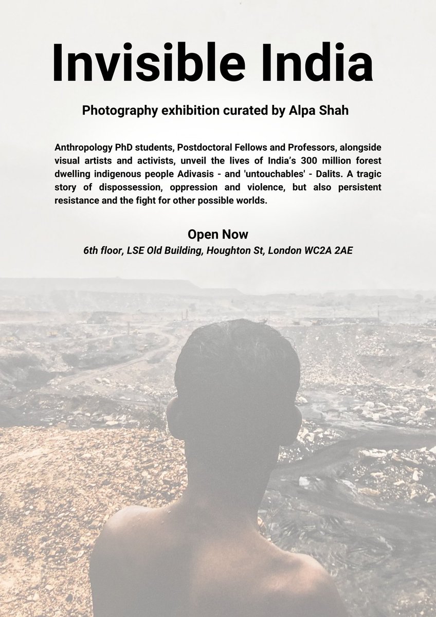Invisible India photography exhibition curated by @alpashah001 is open now on the 6th floor of the Old Building in Houghton Street.