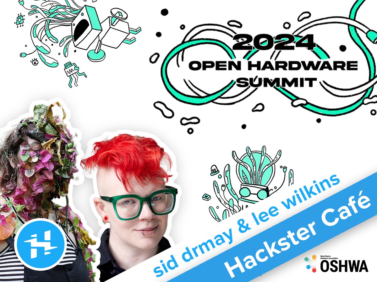 oshwassociation's tweet image. TODAY at 10am PST/1pm EST catch Summit Chair lee wilkins @Leeborg_ and Community Coordinator sid drmay @webspookie talking all things Summit with @glowascii on Hackster Café! Watch live: or recorded youtube.com/watch?v=nWng5U…