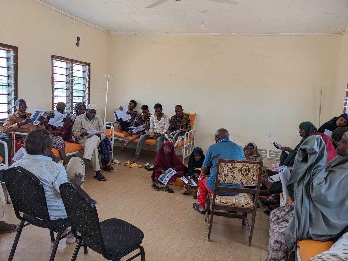 CAREinKenya's tweet photo. Sensitizing CHVs in Garissa County on GBV & PSEA under Vulnerable 20 Loss & Damage project. Targeting CARE-developed water sites, we are collaborating with Gender & Social Services to deliver the messaging on survivor centred approach and existing referral pathways. #CIKStrategy https://t.co/xivyaEWc98