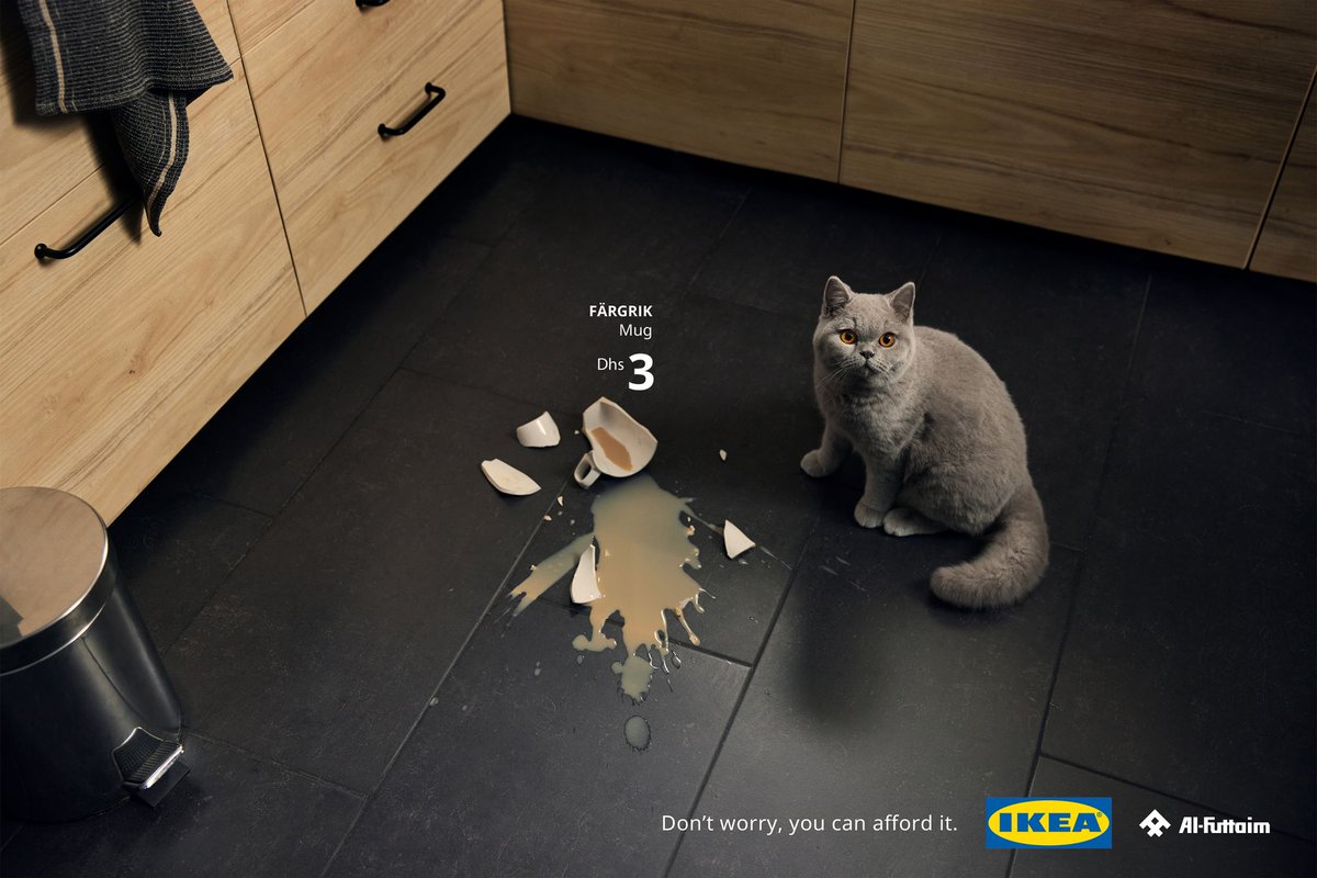 Accidents happen. @INGO_hamburg_ and @IKEA’s latest campaign finds an original way to talk about IKEA's low prices, with the help of some furry friends. 👉 ow.ly/Gmq850R29sO