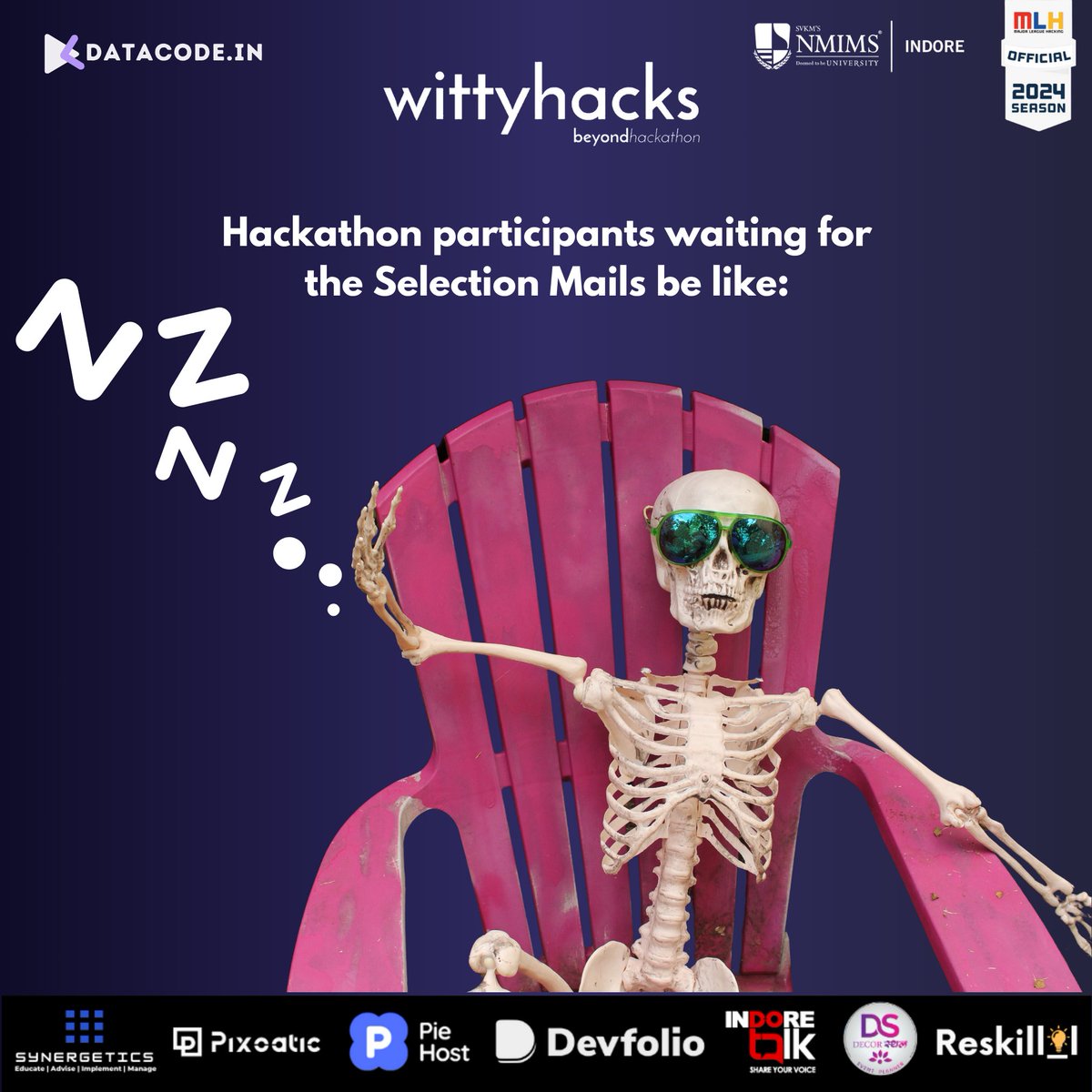 When the wait feels longer, ⏳ remembers: the hackathon has entered its nail-biting phase. Will you make the cut? Stay tuned for the announcements.. #wittyhacks #datacode #hackathon