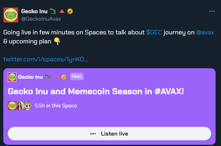 Gecko Inu 🦎 🔺 tweet media