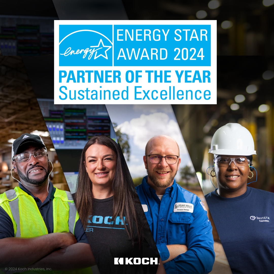 For the fourth year in a row and fifth time overall, Koch has earned the Environmental Protection Agency’s ENERGY STAR® Partner of the Year Award for Energy Management. koch.link/Koch-ENERGY-ST…
