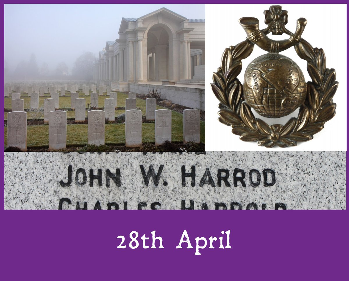 Remembering Pte John Harrod, 2nd Royal Marine Btn, RMLI, Royal Naval Division. Killed in action on this day in 1917, age 27. Son of J W & Mary Ann Harrod, of 16 Trafalgar Rd, Wisbech. Arras Memorial, Pas de Calais, France. #WisbechWarMemorial