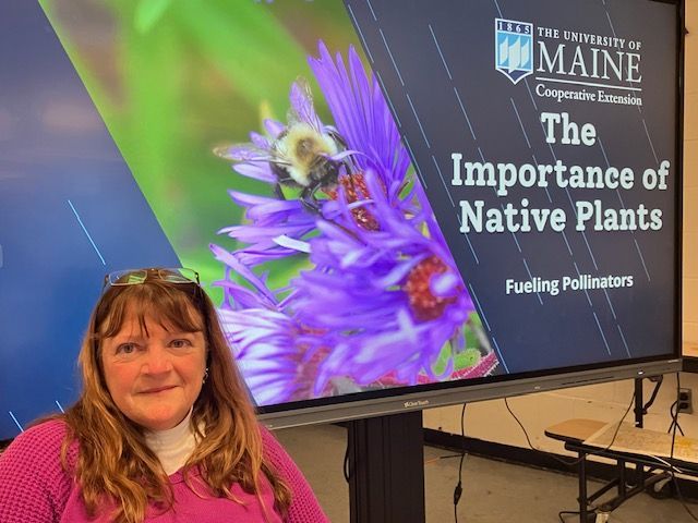 Thank you to Tammy Libby, master gardener volunteer from @UMaineExtension for your lesson last week in the 'Getting Pollinator Friendly in Your Garden' class. She teaches with Lynne Holland, also of the UMaine Extension.