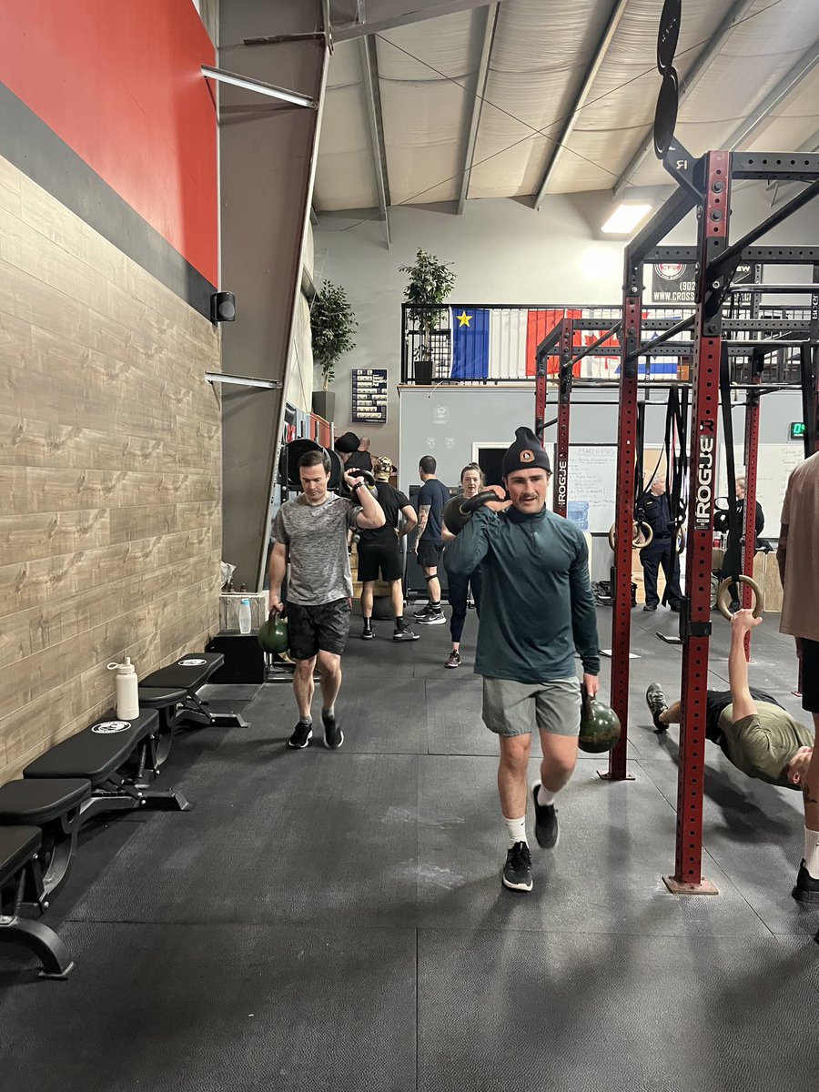 Thank you Basinview Crossfit for letting @HFXFirefighters recruits and <a href="/IAFFofficial/">International Association of Fire Fighters</a> <a href="/Fit_2_Thrive/">Fit2Thrive</a> Peer Fitness Trainers (PFTs) in for morning fitness this week.  Fitness is a major focus on our job, we are grateful for our PFTs.  Graduation in June for this class. 🏋️🚒🧯<a href="/hfxfire/">Halifax Fire</a>