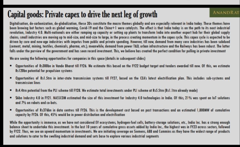 ShridhantS's tweet image. Private Capex to drive next leg of growth

#capitalgood
#Infra
#ACE

Source - Anand rathi