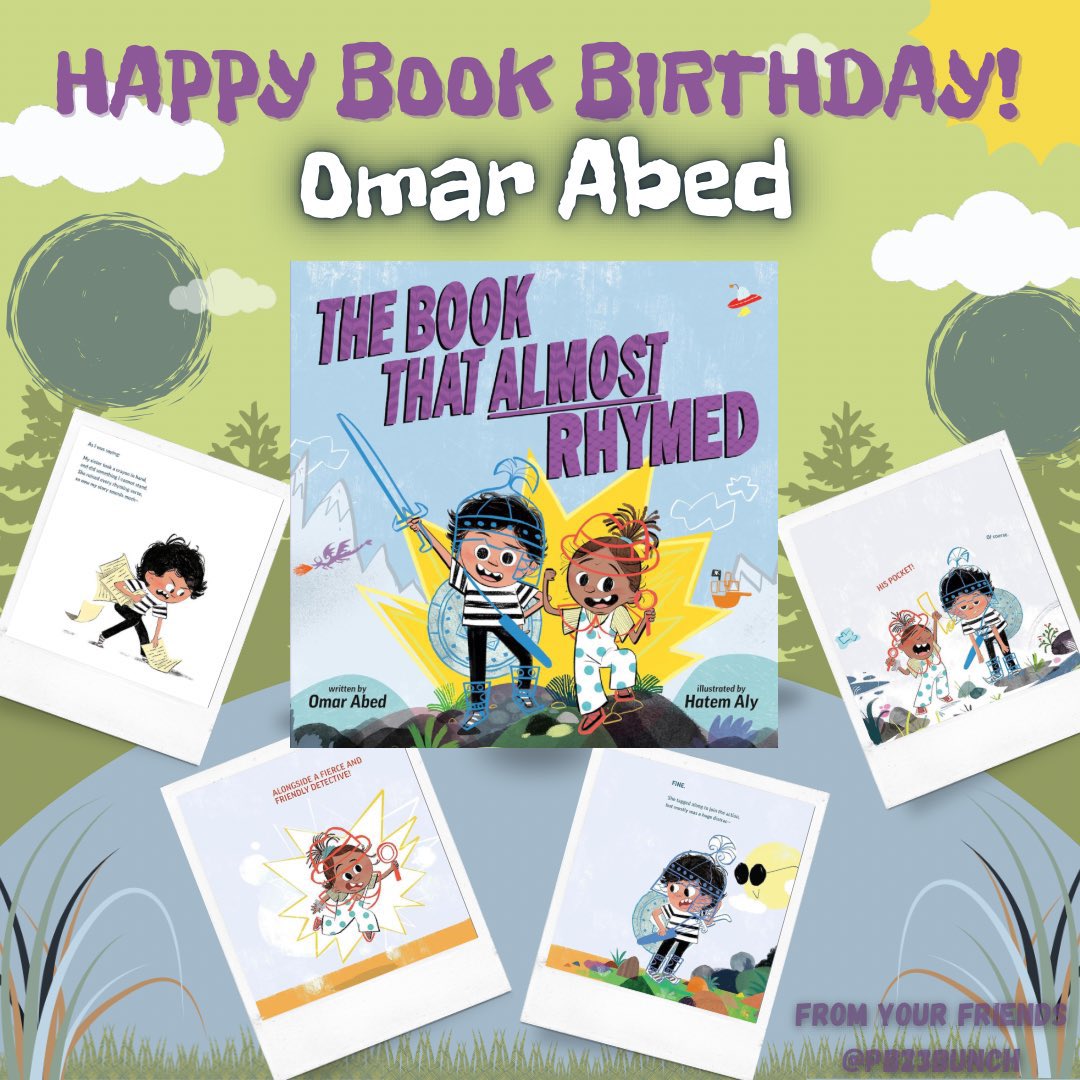 Happiest birthday, @OmarAbedWrites and Hatem Aly!!! 🎂 What happens when an older brother wants to rhyme all the time but his little sister has plans of her own?!! You have to read this hilarious book to find out! 🎉 @PB23Bunch bookshop.org/a/86855/978059…