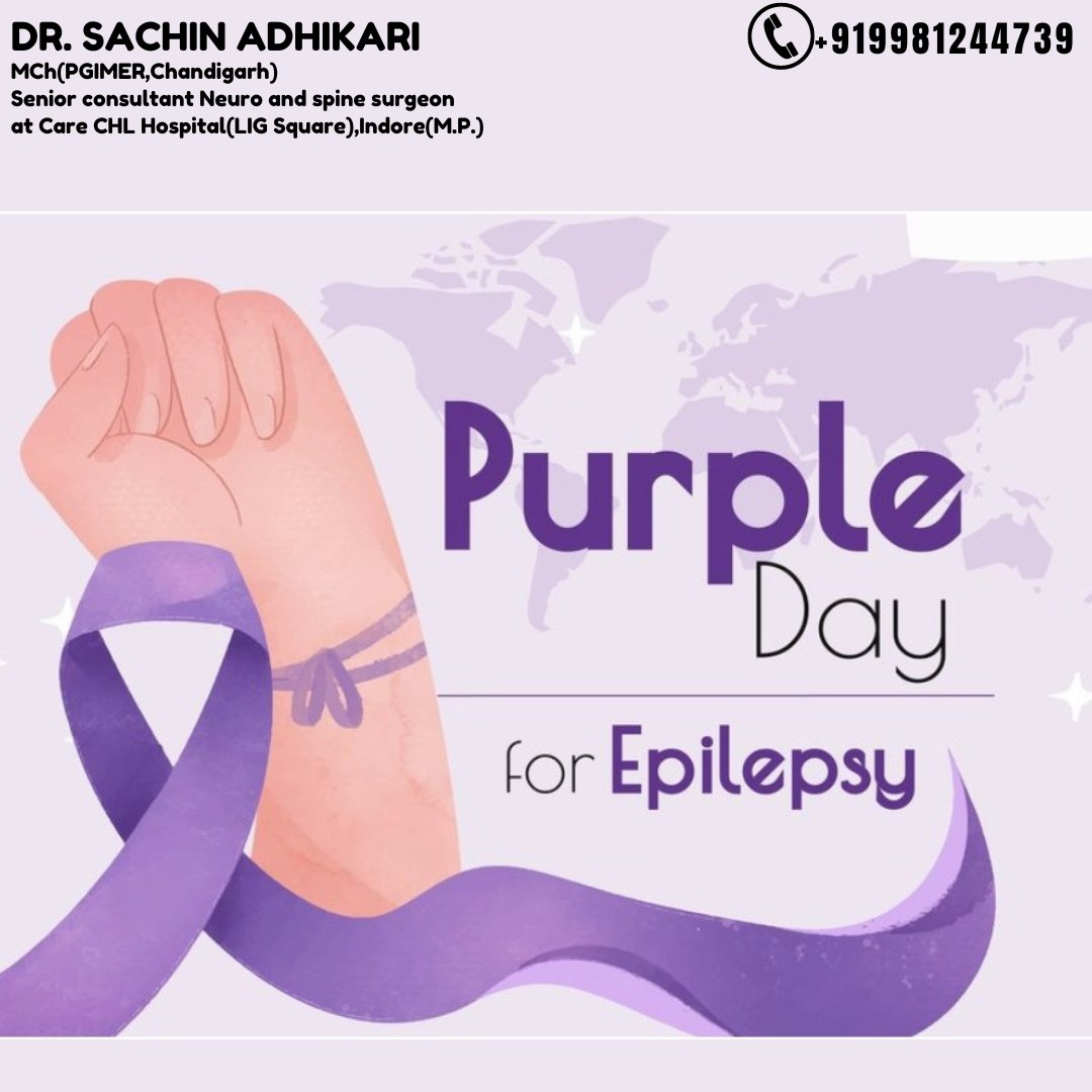 Spread awareness this world epilepsy day 🟣

Consult with me at Care CHL Hospital, Indore Dr. Sachin
Adhikari Schedule an Appointment by calling
+91-9981244739

[awareness, epilepsy, DrSachinAdhikari, carechlhospitalindore, carehospitals]