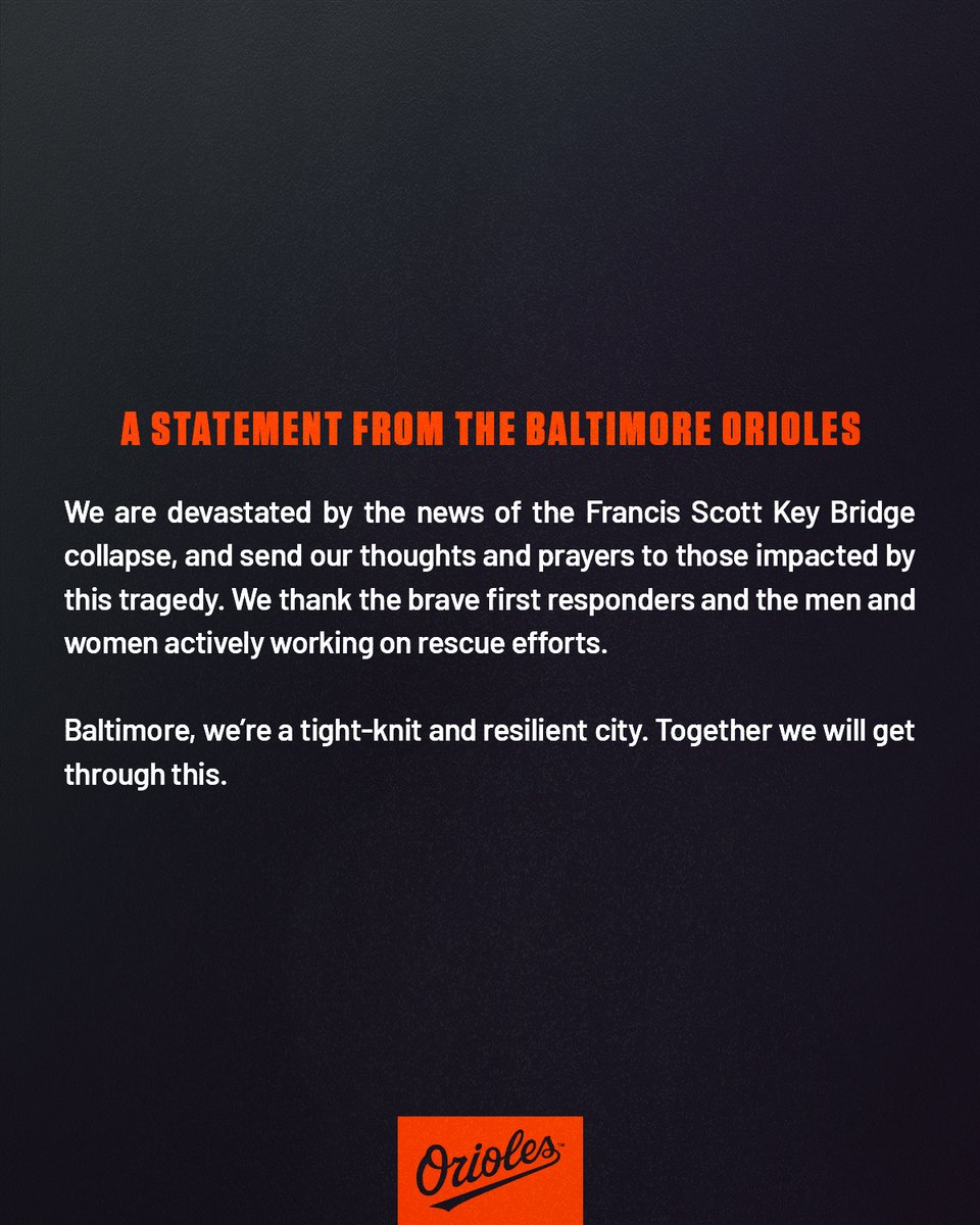 We will get through this together, Baltimore 🧡